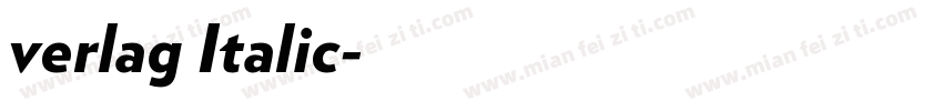 verlag Italic字体转换